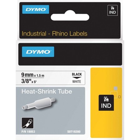 DYMO Label, Heat Shrink Tube, 3/8"x5', White DYM18053